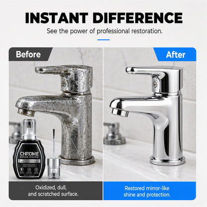 🚗 Chrome Restoration Set – Removes Oxidation & Restores High-Gloss Metallic Finish(offer)