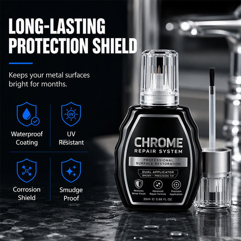 🚗 Chrome Restoration Set – Removes Oxidation & Restores High-Gloss Metallic Finish(offer)