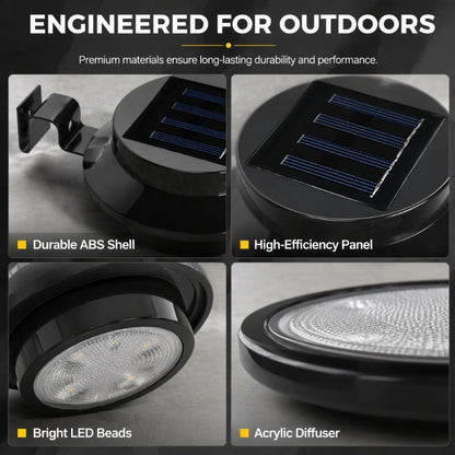 🅷Utilo™ Outdoor Waterproof Solar LED Gutter Wall Lights