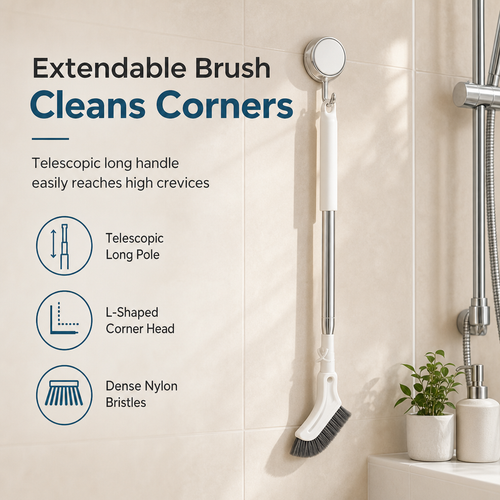 🔥Multifunctional Extendable Long Handle Floor Scrub Brush (offer)